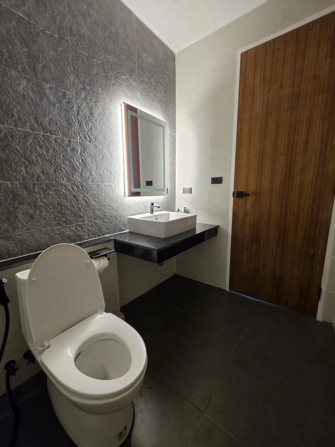 Second bathroom pictured in the apartment